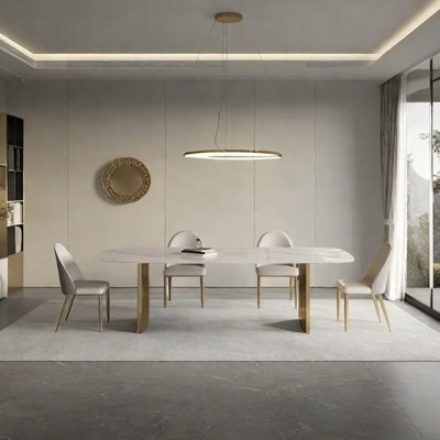 Ensemble de table en pierre frittée légère de luxe supérieur