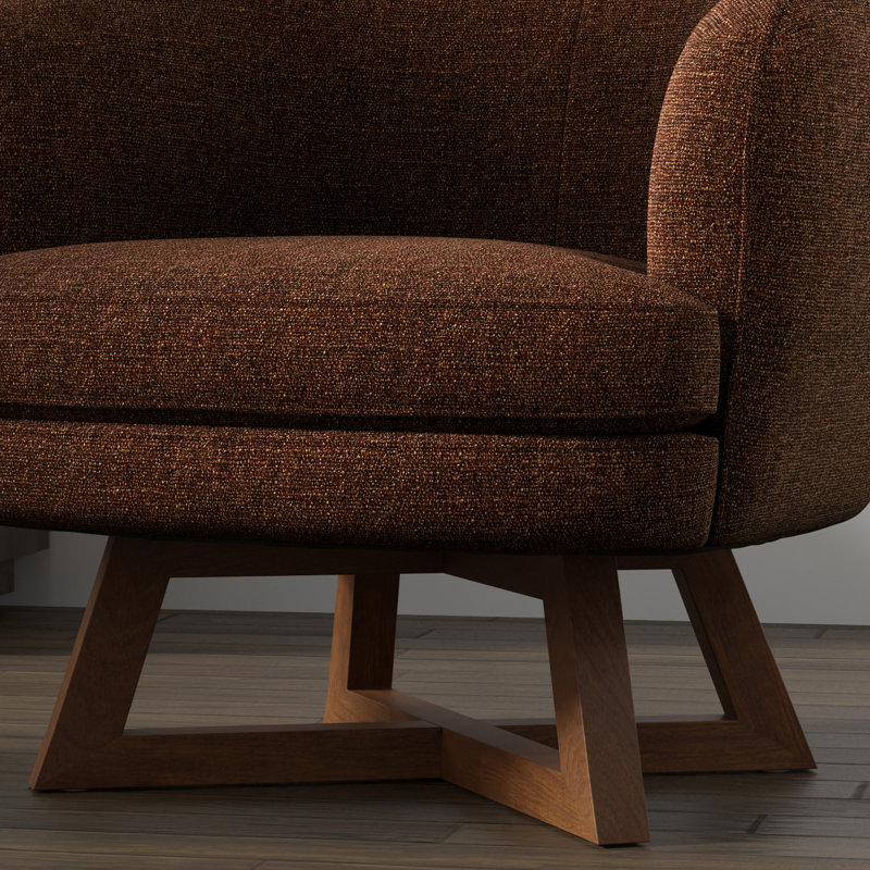 Chaise d'appoint pivotante rouge chili