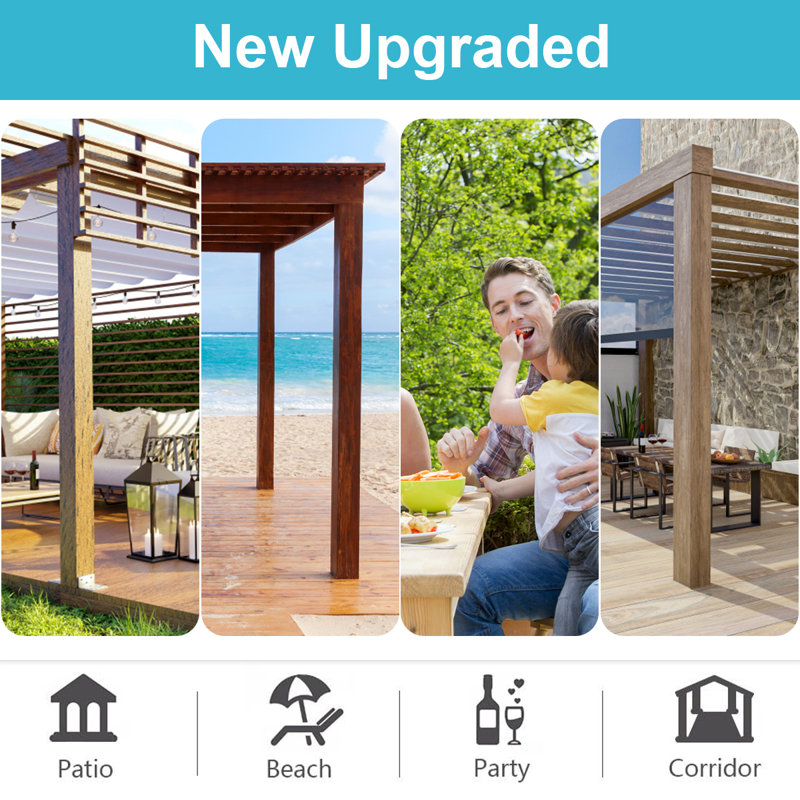 Lakyshia Waterproof Thermal Outdoor Patio Curtain, Brown, 52" W x 84" L