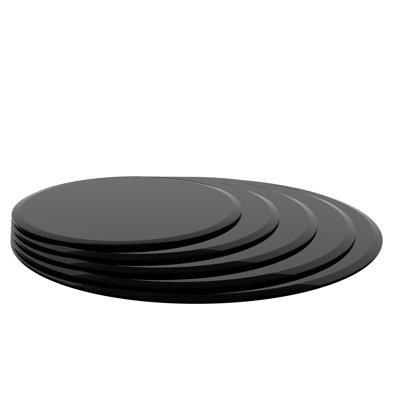 28" Round Tempered Glass Table Top, Black, 2/5" Thick, Polished Beveled Edge, Impact , For Hotel & Lobby Tables Top In 0.4" Office Coffee
