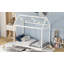 Lit simple en bois, blanc