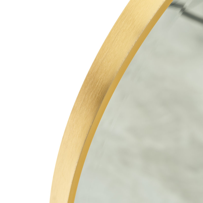 Lillianna Metal Flat Wall Mirror, Gold, 80cm H x 80cm W