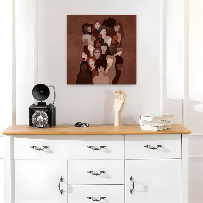 «Unity Of Shades», art mural abstrait moderne, H 18 po x l 18 po