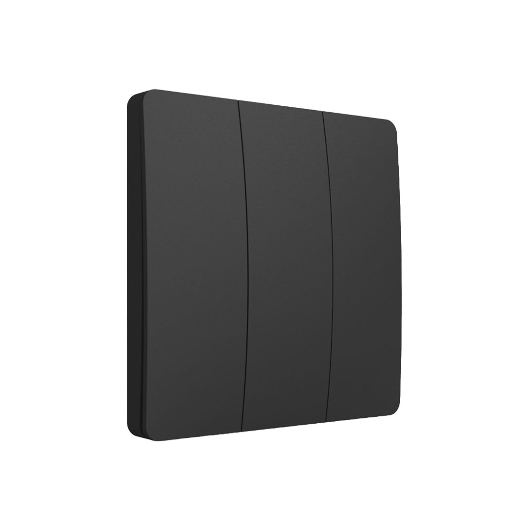 Ener - J 3 Gang Wireless Kinetic Switch Dimmable/Non Dimmable Black