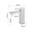Robinet de lavabo haute pour salle de bain, bec cascade, acier inoxydable 304, levier simple, nickel brossé, contrôle précis du débit, robinet d'eau chaude et froide 304, concept de bec, poignée, facile à utiliser,