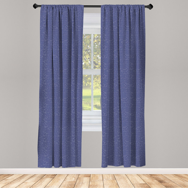 Abstract Semi-Sheer Rod Pocket Curtain Panels, 28" x 84"