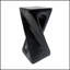 Table d'appoint d'extérieur Twist Shape, béton léger avec texture semblable au bois-2081539810