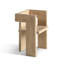 Fauteuil d'appoint sculpté en orme récupéré Avenel-124434931