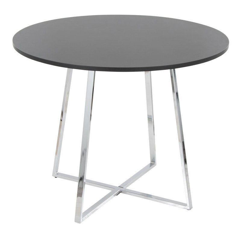 Table de salle à manger Cosmo Canary, Noir, noir, noir, noir, Chrome
