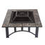 Table foyer au bois en acier Rennert