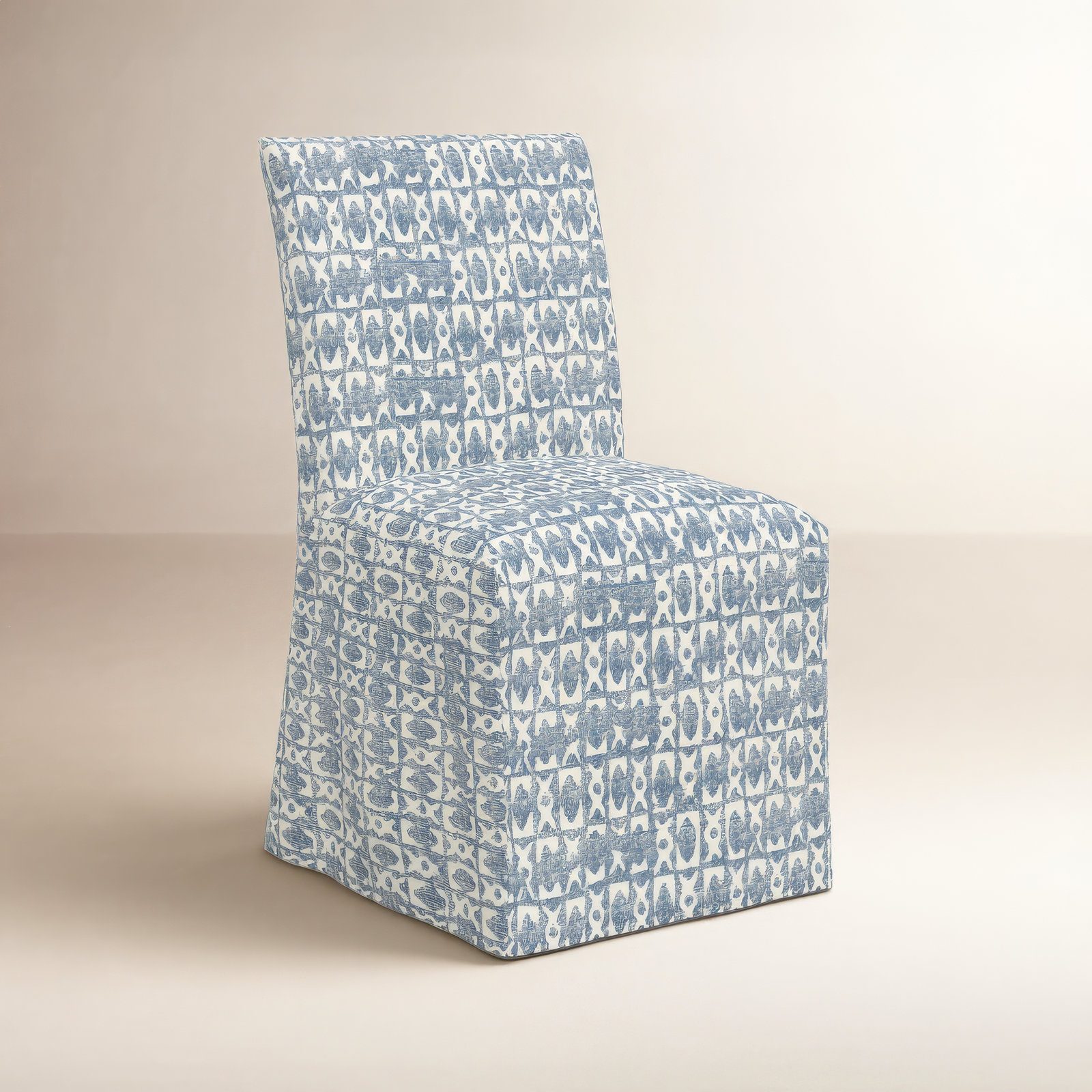 Silvia Parsons Dining Chair, Texture Block Blue