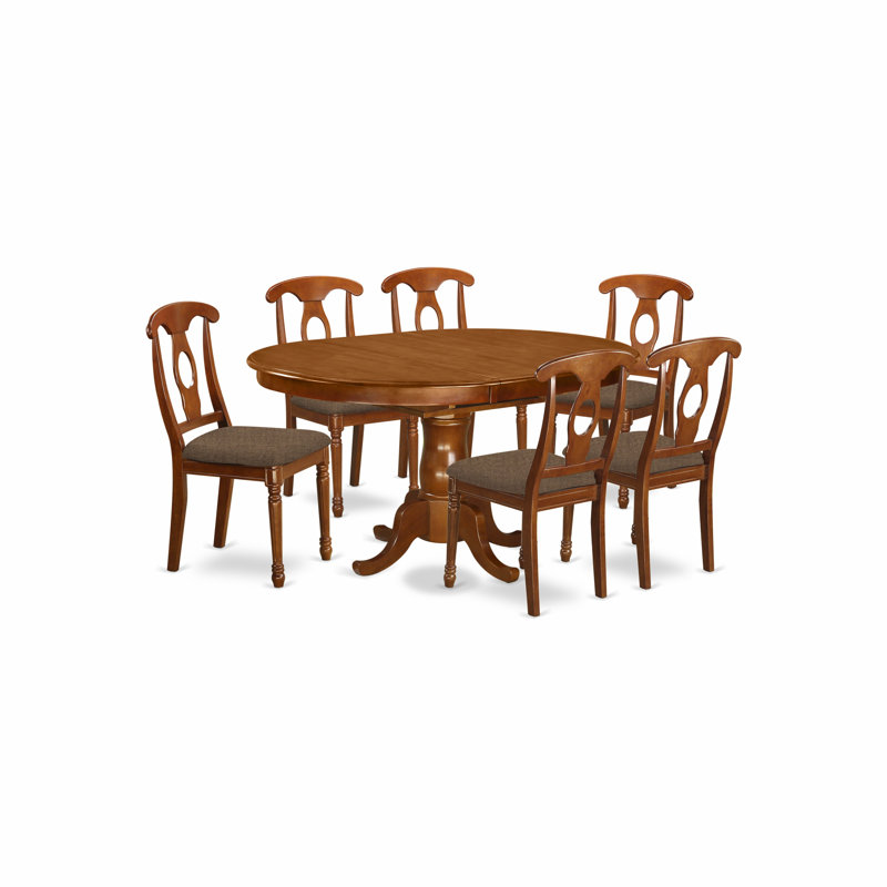 Ensemble de table de salle à manger 7 pièces 7 pièces, Table, 6 chaises, Tissu en lin