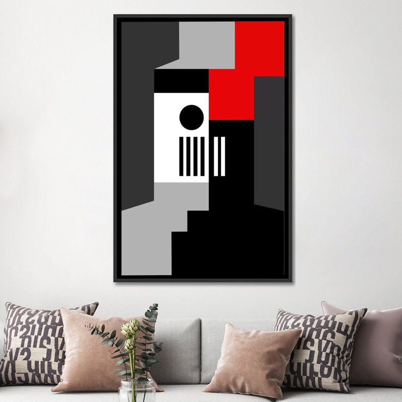 « war industry », reproduction d’impression sur toile, H 26 po x l 18 po x P 1,5 po, Toile avec cadre noir, Pas de tapis