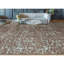 Wool Animal Print Area Rug in Rust/Blue