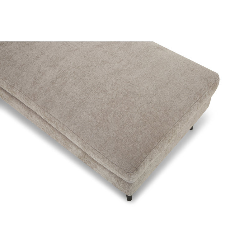 Bilal 47" Wide Rectangle Cocktail Ottoman, Lux Latte Performance Chenille