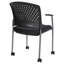Chaise empilable pour visiteurs roulant titanium