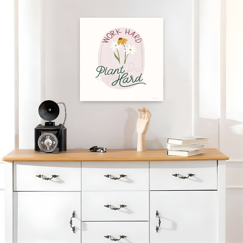 Work Work Plant Hard Hard Contemporary, art printanier, H 18 po x l 18 po