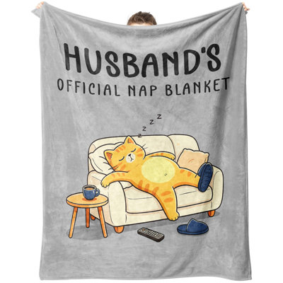 Funny Gifts for Husband from Wife, Gifts for Husband Anniversary Romantic Gift for Christmas Fathers Day Wedding Anniversary for Husband, Throw Blanke for Relaxing Nap, 30 x 40 in