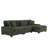 Milbrey 2-Piece Corduroy Modular Sectional with Loose Back-640565355-640565351