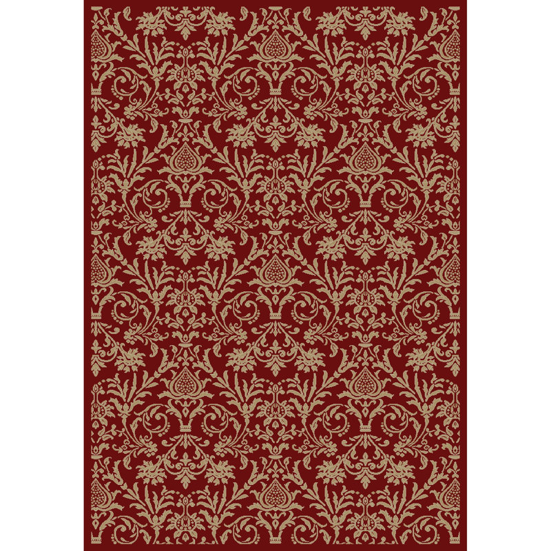 Royal Flatweave Performance Red Gold Rug, Rectangle 5'3" x 7'7"