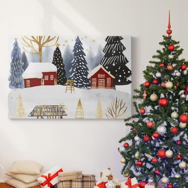 Christmas Holiday Arts - Toile tendue avec châssis, H 24 po x l 36 po