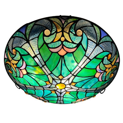 Plafonnier encastré 3 lumières Vahram Tiffany