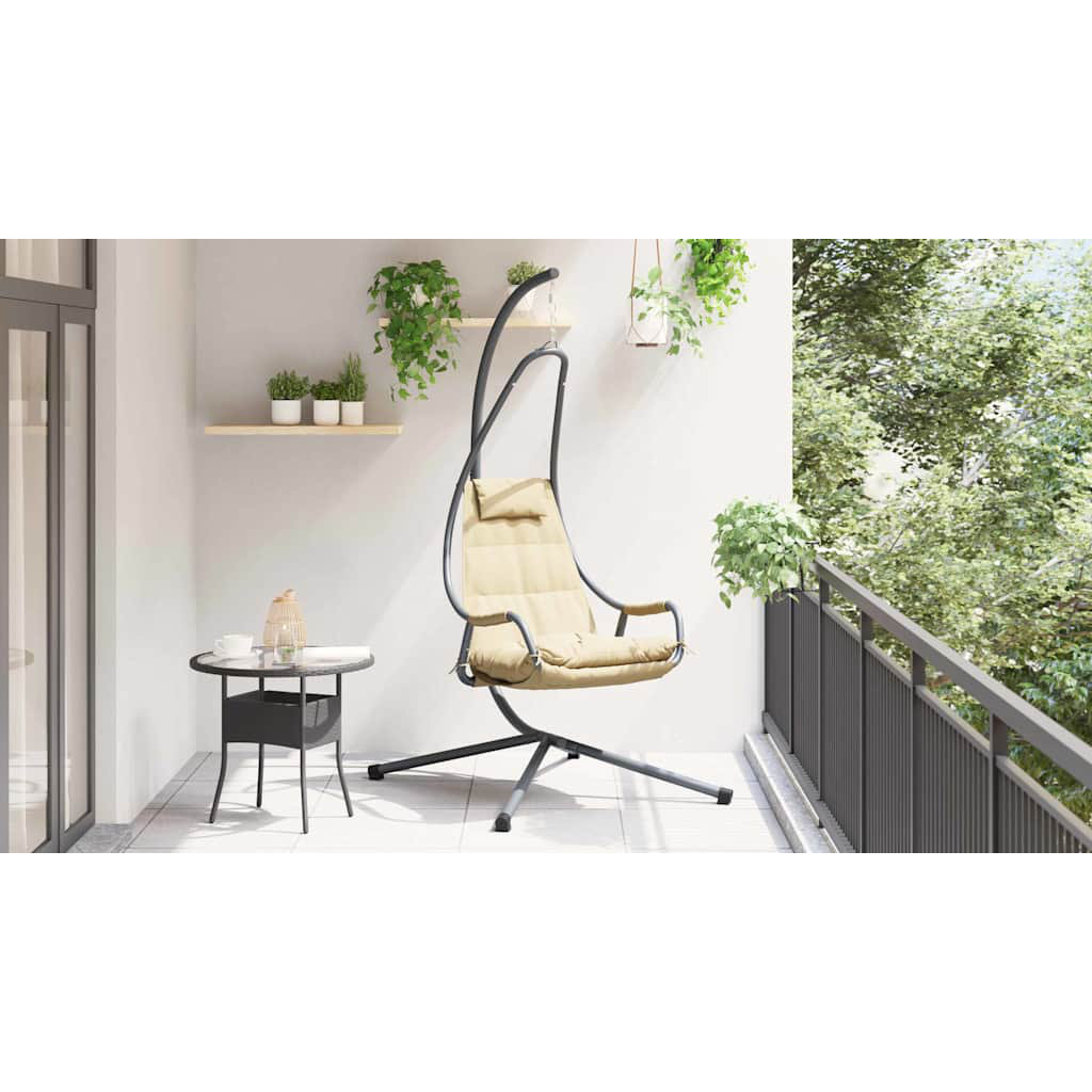 Hanging Egg Chair Folding Anthracite 94 X 107 X 196.5 Cm Steel