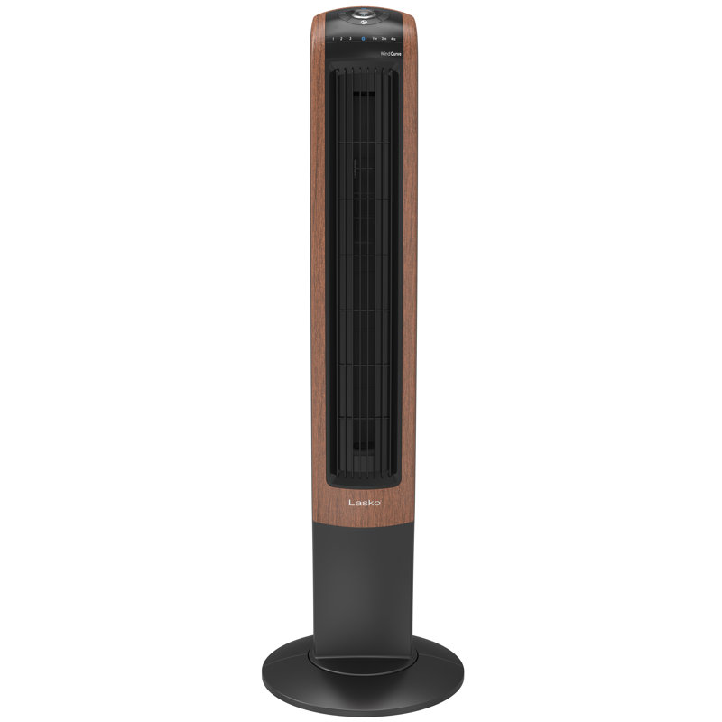Lasko 42" Black and Woodgrain Bluetooth Oscillating Tower Fan