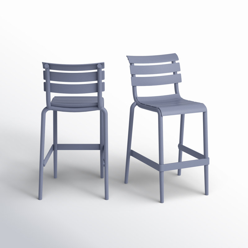 Tabouret de comptoir d'extérieur Ruta, Gris foncé, 25.60"