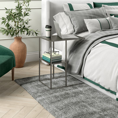 Anishia Steel Top End Table