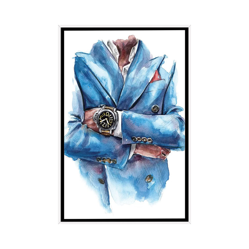 «Panerai Style» par Sunflowerman - reproduction d'art, H 40 po x l 26 po x P 1,5 po, Toile blanche encadrée