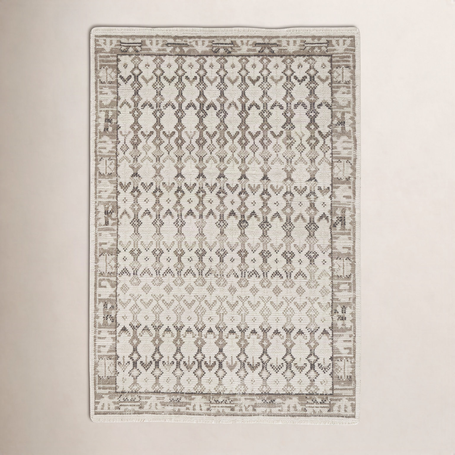 Lennex Hand-Knotted Geometric Wool Rug, Rectangle 3' x 5'