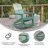 Balasi Indoor/Outdoor Modern 2-Slat Adirondack Poly Resin Rockers-1343546670