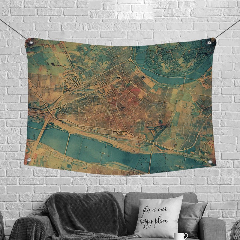 Tapisserie en microfibre, H 88 po x l 104 po