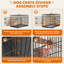 Foldable Metal Wire Dog Cage with Divider-101093293