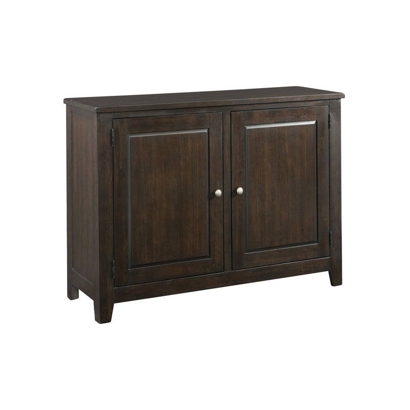 Alpha Dark Brown Solid Wood Sideboard with Wine Storage