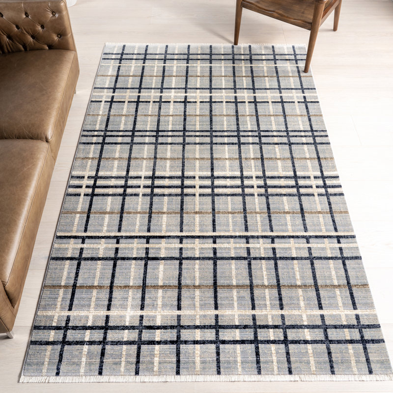 Abilene Rustic Plaid Area Rug, Rectangle 4' x 6'4"
