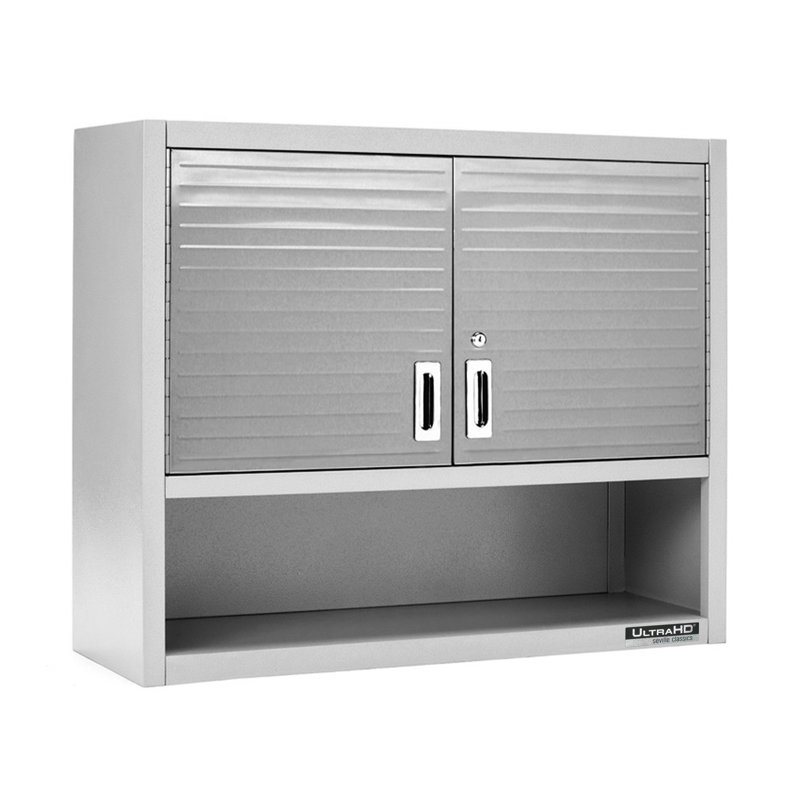 Seville Classics UltraHD Double Door Wall Cabinet, 36" W x 12" D x 30" H, Granite