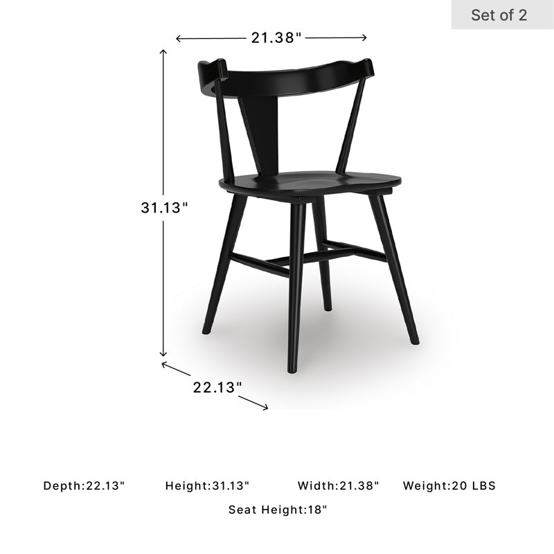 Ensemble de chaises de salle à manger Wasiq (ensemble de 2)