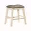 Ensemble de 2 tabourets de bar à finition comptoir en tissu texturé brun-704728493
