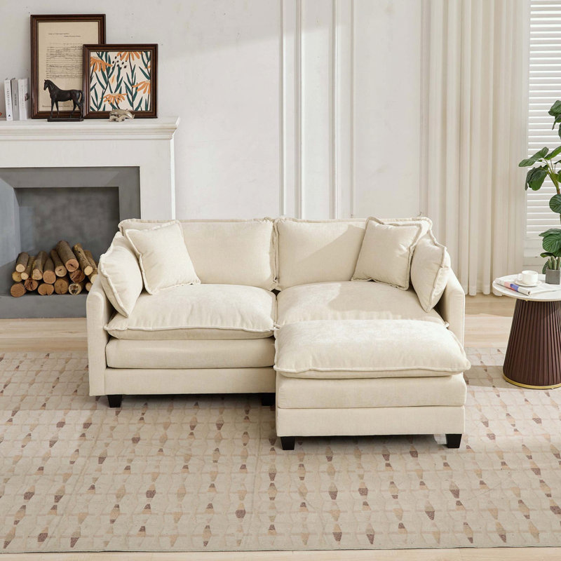 Repose-pieds modulaire avec dossier réglable, Beige