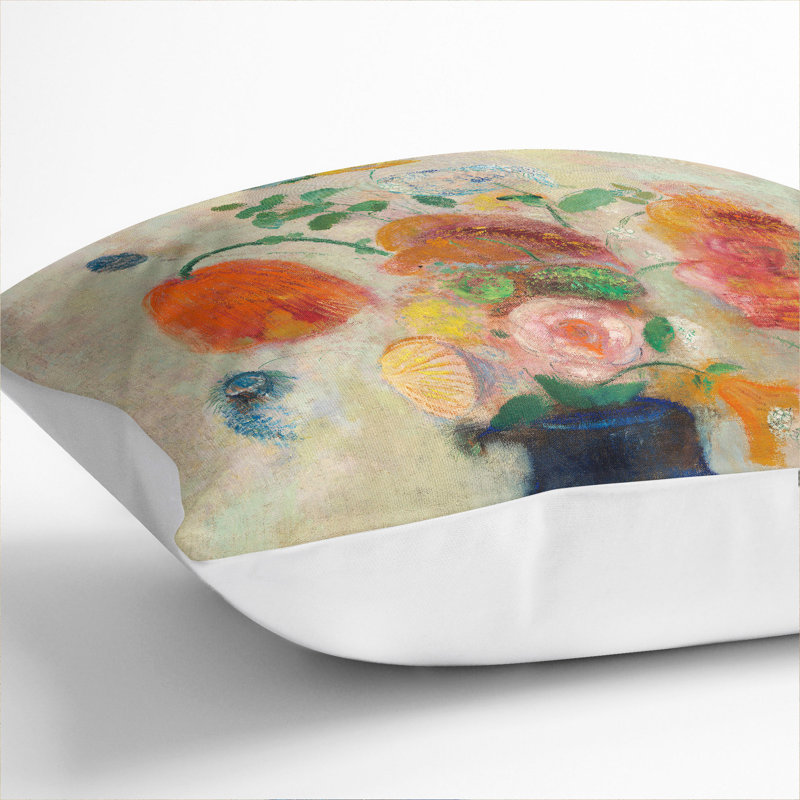 Vase of Flowers Vol.4 Scatter Cushion, White, 40cm H x 40cm W x 15cm D