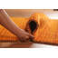 Tapis tribal orange en laine Gabbeh