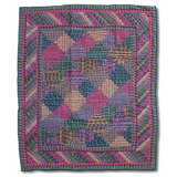 Tartan Log Cabin Handmade Throw Blanket