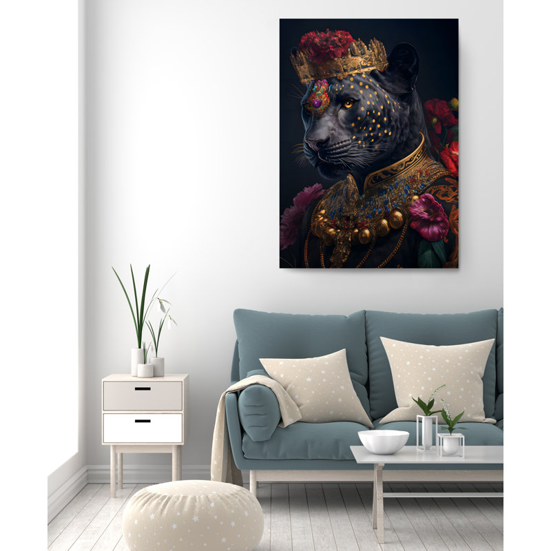 " Majesty Black Panther ", 24" H x 16" W x 1" D