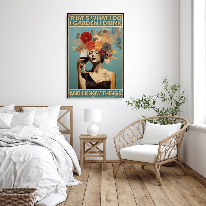 «Larresha Woman I Garden I Drink 2», impression sur toile, H 36 po x l 24 po x P 1,25 po
