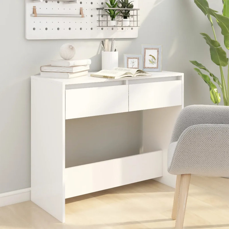 Isaish Console Table, White, 76.5cm H x 89cm W x 41cm D