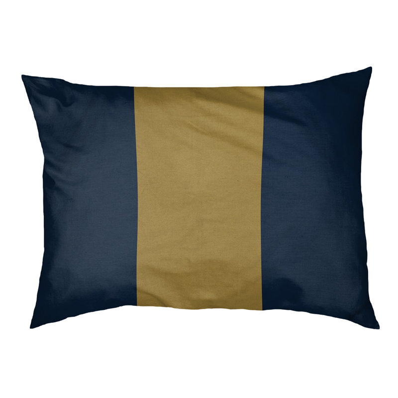 Coussin Atlanta, Blue/Gold/Blue, Medium (28" W x 18" D x 6" H)