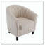 Fauteuil demi-tonneau rembourré avec accoudoirs évasés