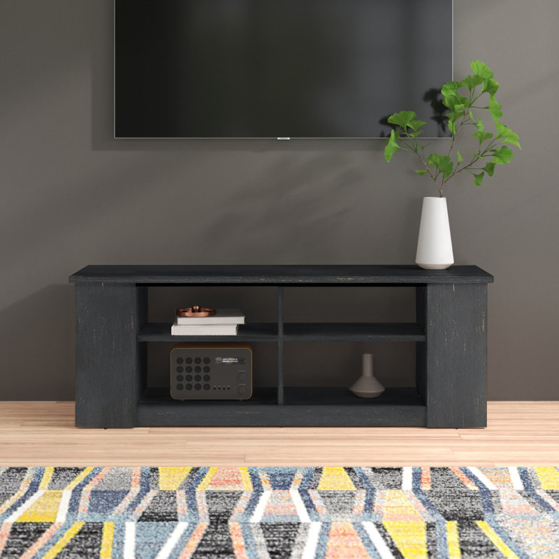 Funchess Unfinished TV Stand for TVs up to 55", Golden Black